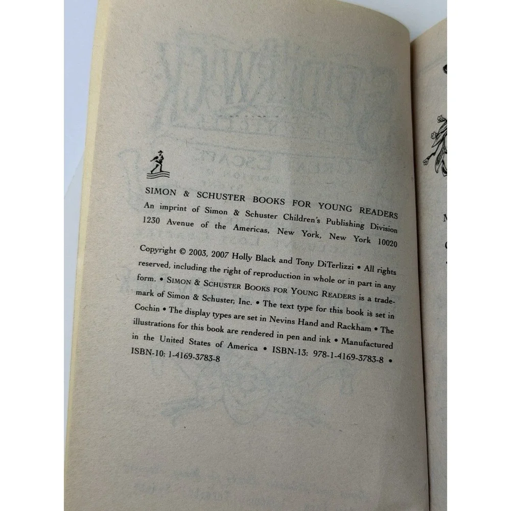 The Spiderwick Chronicles 2 Book Special Edition 2007 Copyright